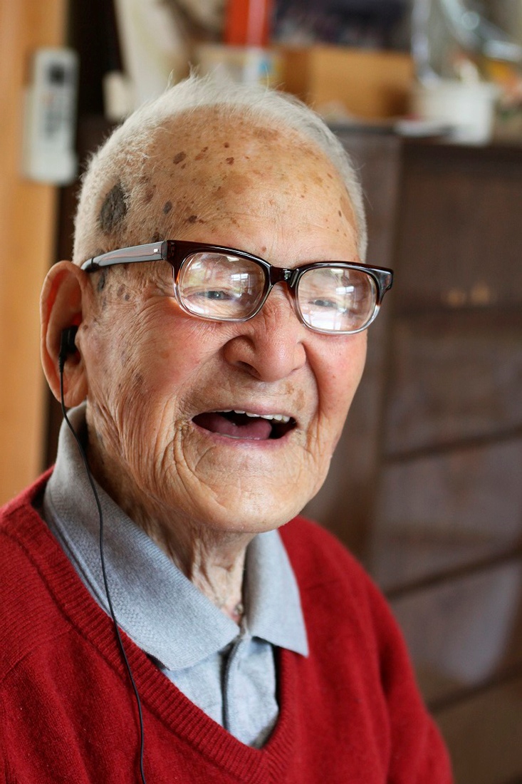 世界最長壽的男性人瑞木村次郎右衛門老先生辭世。圖為木村老先生攝於114歲生日。圖片來源：達志影像/路透社資料照片。   