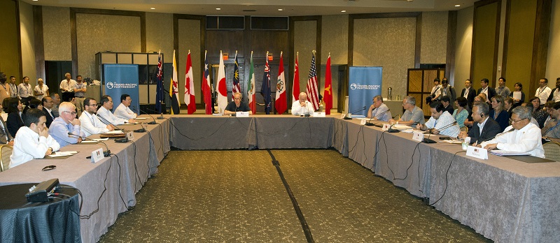 歷經5年談判，跨太平洋夥伴協定（TPP）部長級會議5日達成協議。圖為7月在夏威夷召開的會議。圖片來源：達志影像/路透社資料照片   