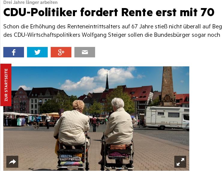 德國基民黨經濟理事會秘書長史泰戈提議鼓勵70歲退休制度，已經掀起波瀾。圖：翻攝德媒stern   