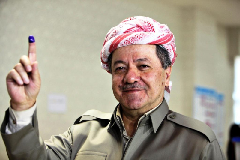 才於今年4月30日參與國會選舉投票的伊拉克庫德族自治區主席巴薩尼(MassoudBarzani)，7月1日宣稱，計劃舉行獨立公投。果真如此，伊拉克或將分裂為3國。圖片來源：達志影像/路透社   