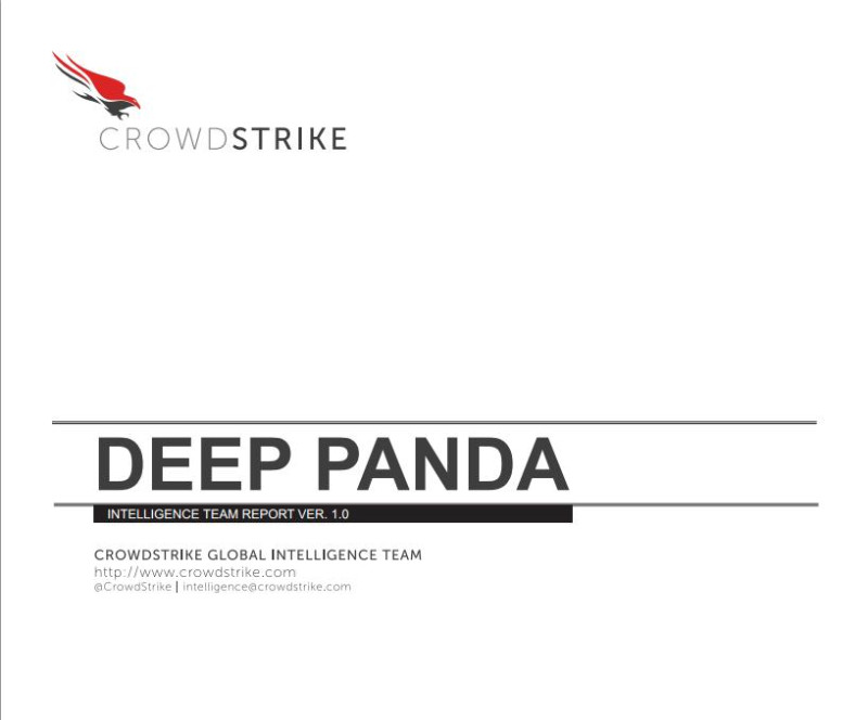 CrowdStrike Inc將這個中國駭客集團命名為「深貓熊」(Deep Panda)。該公司過去3年來發現，這個駭客集團針對美國的國防、金融等產業發動攻擊，也追蹤美國東南亞研究智庫工作人員，包含曾經替政府服務的專家。圖片來源：CrowdStrike Inc。   