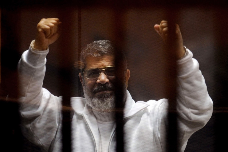 埃及法院16日維持對埃及史上唯一的民選總統穆西的死刑宣判。圖片來源：達志影像/美聯社資料照片   