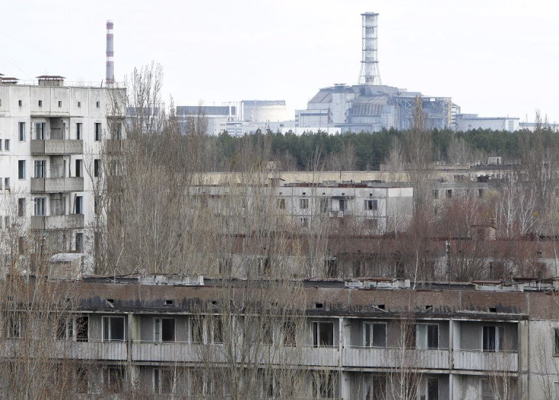 車諾比核電廠遭到俄軍佔領，傳出無法送電，恐因冷卻核廢的設施無法運作，造成第二次核災。   圖：達志影像/路透社（資料照片）