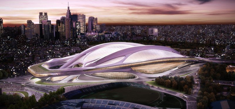 東京奧運的主場地國立競技場，設計具有未來感，備受期待。圖：翻攝國立競技場官網   