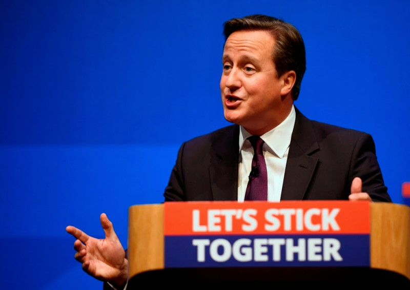 英國首相卡麥隆(David Cameron)24日向少數族裔喊話，說未來英國誕生的第一位非洲裔或亞裔首相，一定是保守黨人。圖片來源：達志影像/路透社資料照片   