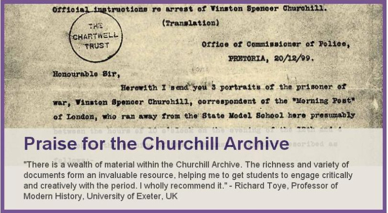 英國「邱吉爾文件」入選聯合國教科文組織世界記憶遺產名錄之一。圖：翻攝churchillarchive.com網站。   