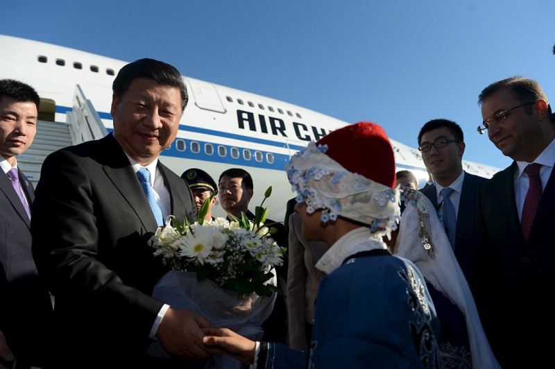 中國國家主席習近平14日抵達土耳其地中海沿岸的安塔利亞，準備參加G20峰會。圖片來源：達志影像/路透社。   