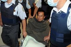 前總統陳水扁今天被送往台北榮民總醫院戒護就醫。圖片來源：中央社。   