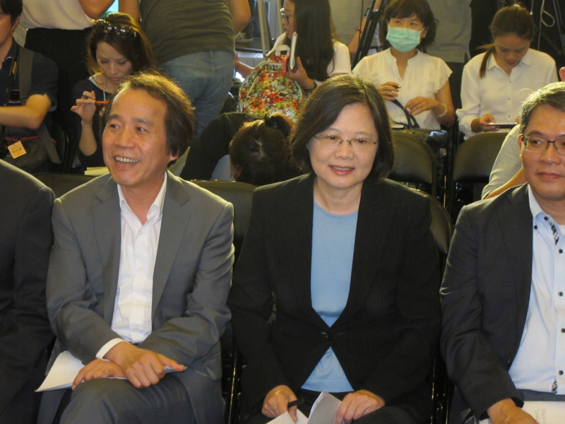 台北市副市長林欽榮30日出席蔡英文競總活動，引發外界矚目。圖：林朝億/攝   