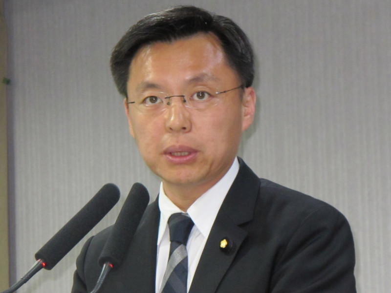 民進黨中國事務部主任趙天麟4日表示，兩岸同屬一中是對台灣主權的退讓。圖：林朝億/攝   