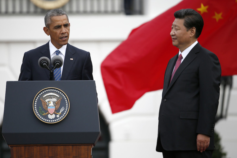 習近平訪美會見歐巴馬，在中美雙方對台灣問題的討論上，希望美方幫助干涉這一「中國內政」，卻踢到了鐵板。圖片來源：達志影像/美聯社資料照片   