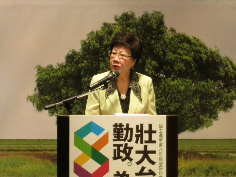 前副總統呂秀蓮上(8)月23日表示，台北市長候選人提名的決定權在黨主席蘇貞昌身上。圖：林朝億/攝   