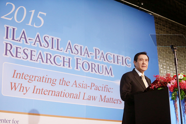 總統馬英九27日表示，在野黨質疑「南海和平倡議」是要與中共聯合，「這實在是沒有常識的看法」。圖：總統府提供   