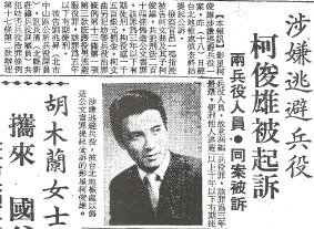 剛去世的資深演員柯俊雄，在戒嚴時代曾因逃兵被起訴。圖：管仁健提供   