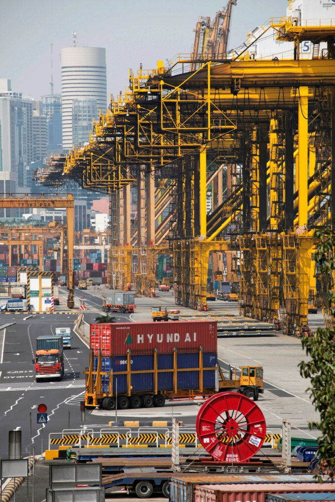 以貿易為導向的新加坡經濟最近創下破紀錄的成長速度，專家認為這是亞洲經濟復甦的鐵證。
圖片來源:達志影像/美聯社   