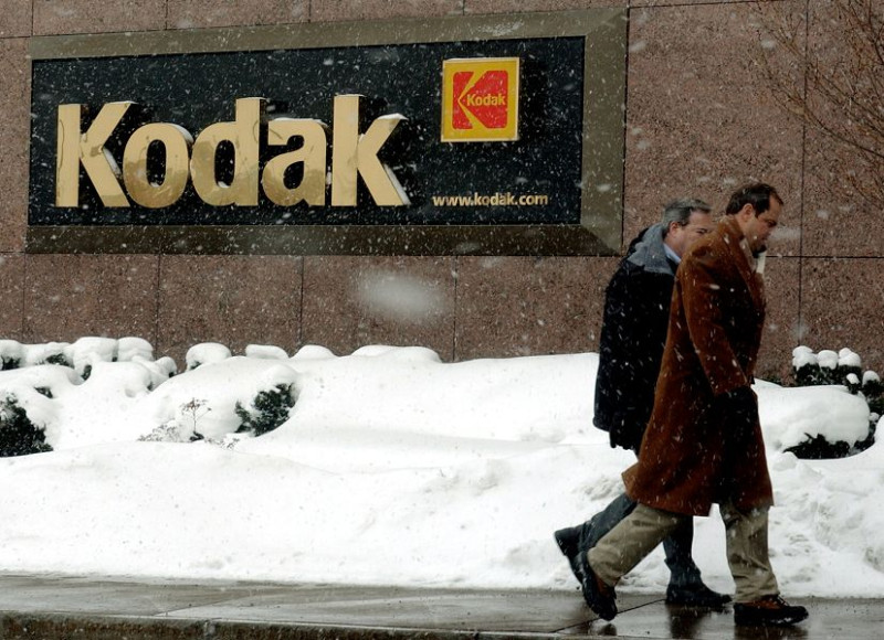 美國百年老店相機公司伊士曼柯達(Eastman Kodak Co., EK)，週四（19日）向曼哈頓的破產法院聲請破產保護。圖片來源：達志影像/路透社。   