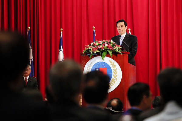 總統馬英九今(11)天下午出席「第68屆工業節慶祝大會」。圖：總統府提供   