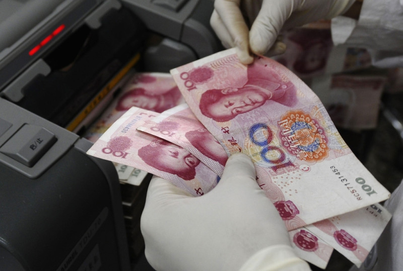 中國人民幣在全球貨幣支付總量中佔2.79%，超過日圓所佔的2.76%，成為全球第4大支付貨幣。圖片來源：達志影像/路透社資料照片   