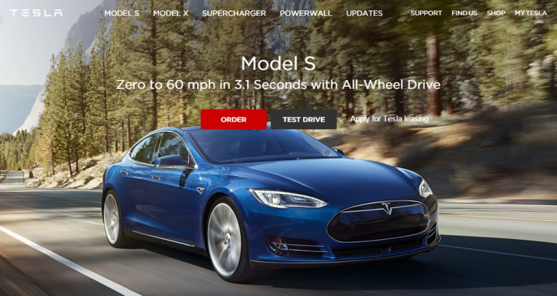 美國豪華電動車大廠特斯拉（Tesla Motors）周四公佈，第2季電動車Model S創下11507輛的全球銷售量紀錄。圖：翻攝自Tesla官網   