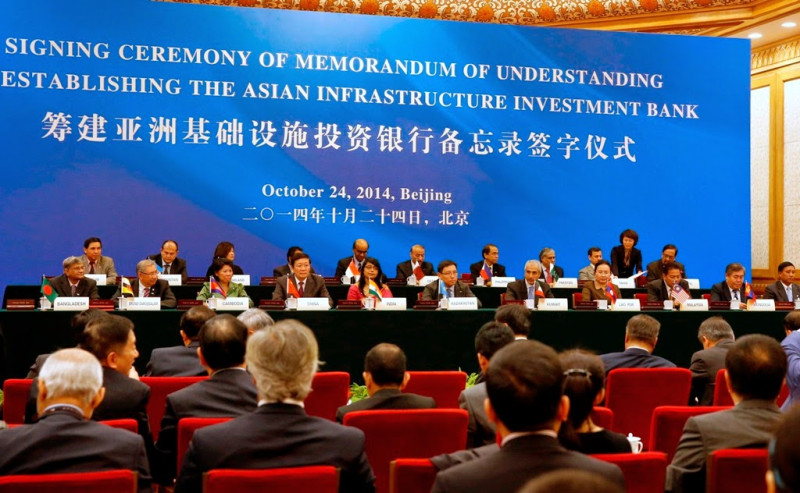 中國2014年10月開始籌設亞洲基礎設施投資銀行，首批會員國就有22個。圖片來源：達志影像/路透社資料照片   