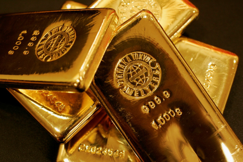 美元可能再貶，黃金成為保值商品。圖片：達志影像/路透社   