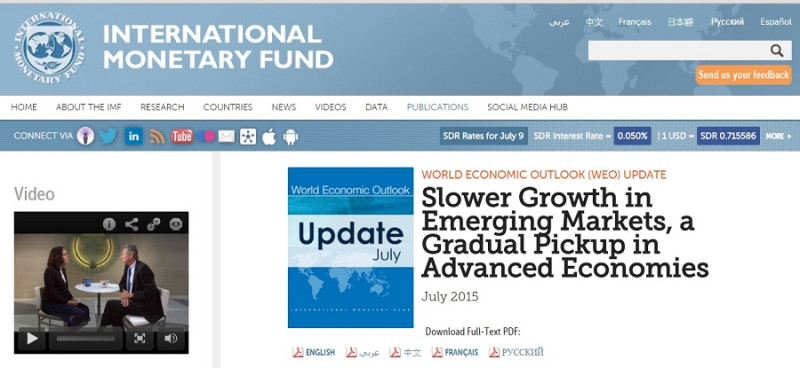 國際貨幣基金（IMF）9日發布最新「世界經濟展望」（WEO），將今年全球經濟成長預測調降至3.3％，創下2009年金融危機以來最低水準。圖：翻攝自IMF官網   