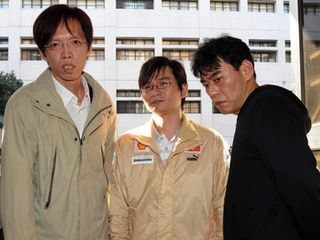 莊林勳（右起）、劉秉郎、蘇建和等3人被控強盜殺人案，今天獲台灣高等法院更三審宣判無罪定讞。圖片來源：中央社資料照片。   