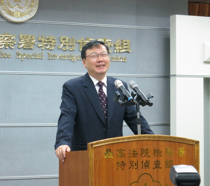 特偵組主任檢察官陳宏達25日表示，林益世被以貪瀆罪名起訴。圖：林朝億/攝   