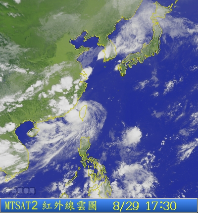 中央氣象局於今（29）日下午5點30分左右解除輕颱「康芮」陸上颱風警報。圖：翻攝自中央氣象局   