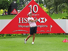 新加坡匯豐高爾夫錦標賽23日開打，高球天后曾雅妮出賽。圖片來源：中央社。   