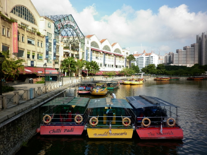 新加坡河岸更新計畫的成果足以讓台灣借鏡，圖為重建後的克拉克碼頭。圖片：謝莉慧攝   