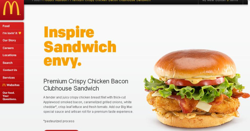 美國麥當勞雞肉產品受歡迎，將朝健康方向採購。圖：翻攝麥當勞網站   