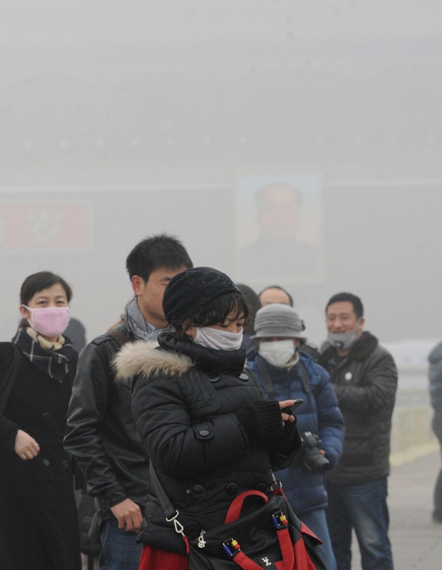 中國空氣污染可能隨著東北季風於18日來到台灣。圖片來源：達志影像/美聯社資料照片。   