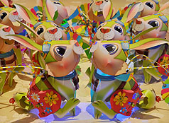 交通部觀光局公布「2011台灣燈會」小提燈「飛天兔寶寶」。圖片來源：中央社   