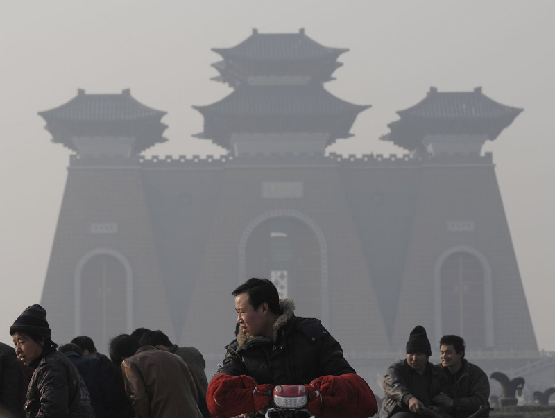 美國「赫芬頓郵報」本周評選出全球9大污染城市，中國山西省的臨汾市（圖）被列為污染最嚴重的城市。圖片來源：達志影像/美聯社。   
