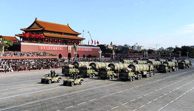 圖為中國人民解放軍東風31A戰略核導彈方隊。圖片來源：翻攝自中華網軍事圖庫。   