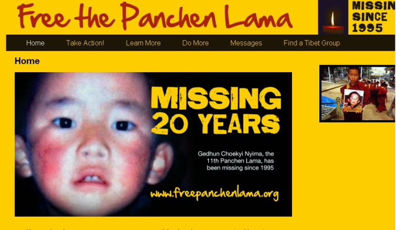 年僅6歲的更敦確吉尼瑪20年前才被確定為轉世靈童3天，就被中國當局帶走，至今下落成謎。圖：新頭殼資料照片   