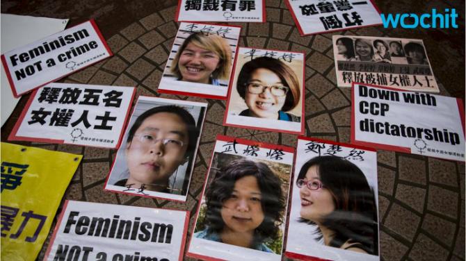 中國5女權人士被捕，國際各界聲援，要求中國當局釋放她們。圖：翻攝網路   