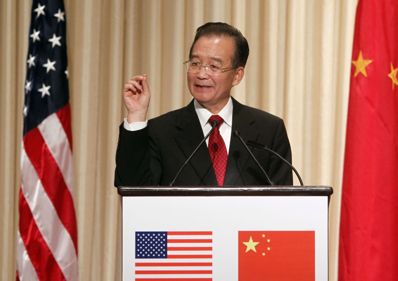 中國總理溫家寶週三在美國表示，中美在政治上合則兩利，在經濟上誰也離不開誰。圖片來源：達志影像/美聯社。   