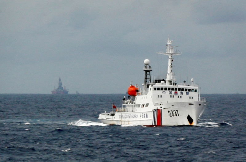 中國海巡船隻在南海巡回。圖：達志影像/路透   