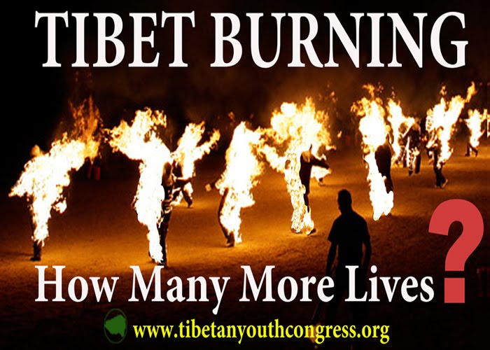 藏人自焚事件不斷，國際都非常關注。圖片來源：翻攝自中國博客萬毅忠   