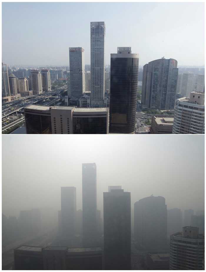 美國研究機構柏克萊地球組織（Berkeley Earth）13日發表報告指出，中國的空氣汙染平均每天造成4000人死亡。圖為北京空汙情況嚴重。圖片來源：達志影像/路透社   
