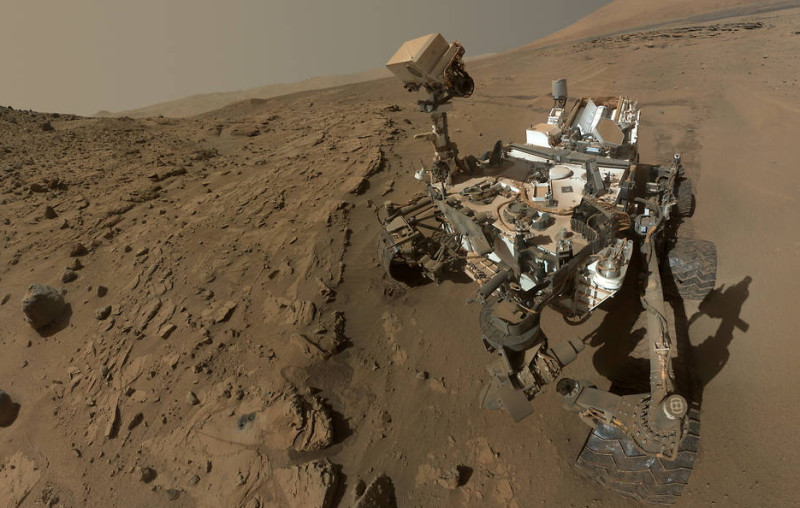 火星探測車「好奇號」在2012年8月6日登陸火星，進行探測任務。   圖：翻攝自NASA官網