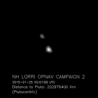 美國國家航空暨太空總署(NASA)4日公開，無人探測機「新視野號」於1月底從2億公里的距離外拍攝到冥王星(Pluto)影像。圖：翻攝NASA   