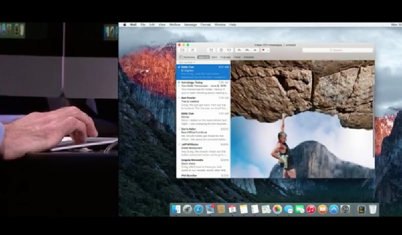 蘋果2015年開發者大會也針對Mac，推出OS X 10.11 El Capitan版本更新。圖：擷取自YouTube   