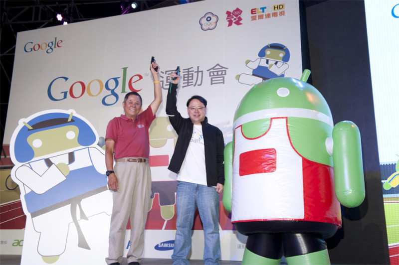 Google宣布，即日期至12日止，將於台北信義區舉辦全球唯一一場Google的大型奧運實體活動「Google運動會」，民眾可藉著各項遊戲體驗Google的雲端功能。圖：翁嫆琄/攝。   