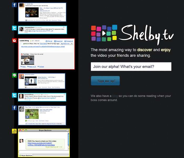 Shelby.tv將讓用戶能同時享有電視、網路視頻兩個世界，提供個人化視頻服務。圖片來源:翻攝自ziipa網站。   