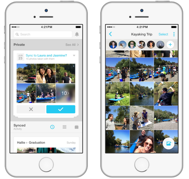 臉書15日推出一款相簿管理App「Moments」，主打能更方便的與好友分享照片。圖：翻攝自臉書官網   