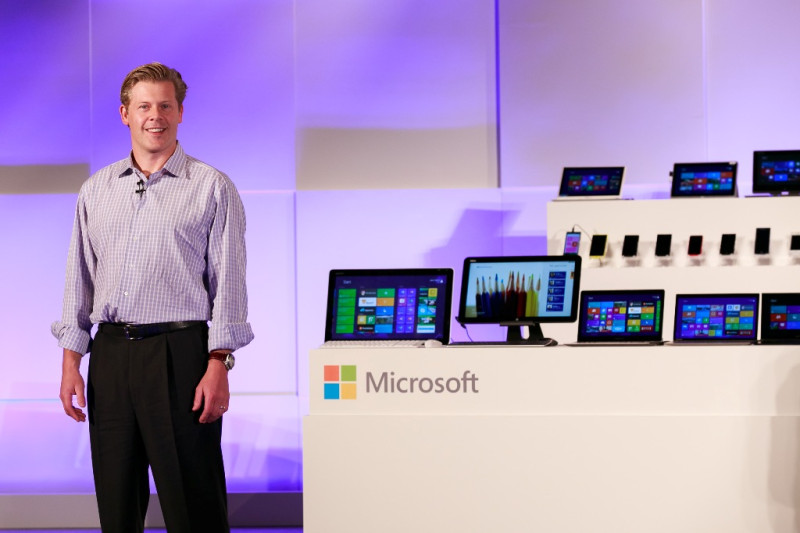 微軟OEM全球副總裁尼克‧帕克(Nick Parker)擔綱Computex微軟「Windows的契機與產業成長」專題演講主題。圖：胡華勝/攝   