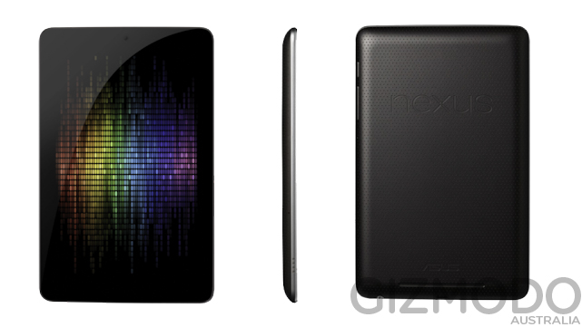 Google與華碩合作的Nexus 7平板電腦詳細資料流出，外界預估Google會在即將到來的I/O大會上宣布此產品。圖片來源：翻攝自GIZMODO網站。   